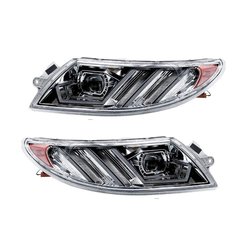 LED Headlights Assembly Fit for International Durastar 4200 4300 4400 4900 Truck, Pair Left/Driver Side and Right/Passenger Side