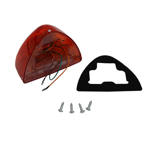 2Pcs Turn Signal Fit for Peterbilt, 31 LED Triangle Amber Turn Signal With 3 Wires Replacement Fit for Peterbilt 379 359 357 365 378 Amber Led/Clear Lens (Amber Lens)