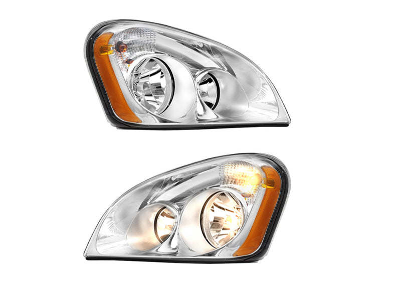 2008-2017 Freightliner Cascadia headlights, plated model, set/2 only