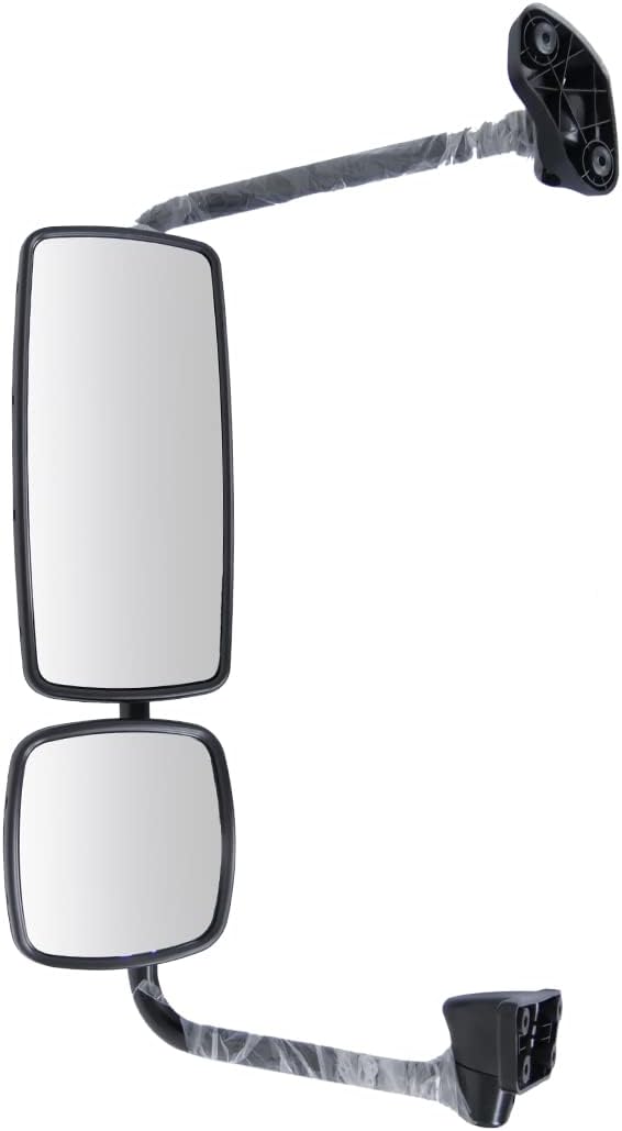 Black Door Mirror For Freightliner M2 106 (03-16) and Freightliner Columbia (03-16) Door Mirror with Arm Assembly Left Side