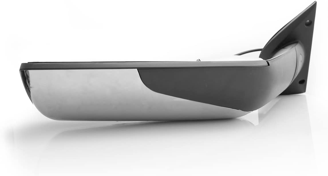Chrome Door Mirror Assembly for Freightliner Cascadia, Driver Side Heated and Motorized Door Mirror Fit for 2018-2020 Freightliner Cascadia