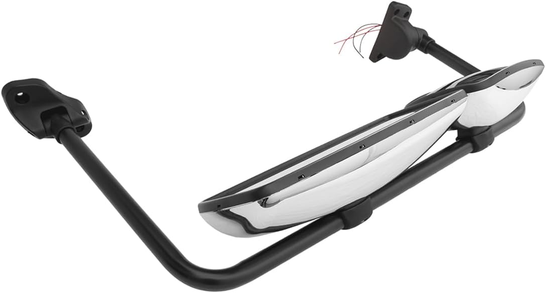 Defrost Heated Chrome Door Mirror for Freightliner M2, Side Mirror Assembly with Arm for Freightliner Columbia 2003-2016 Semi Trucks Accessories Driver Left Side