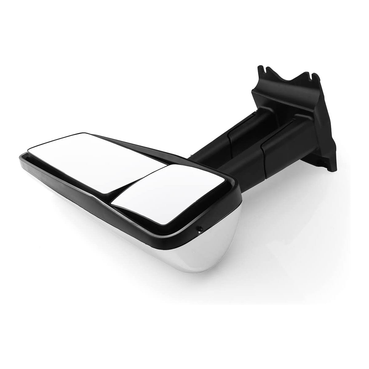 Chrome Door Mirror Assembly with Arm Fit Kenworth T680 2013-2019, Kenworth T880 2014-2019, with Heated & Motorized, Left/Driver Sid