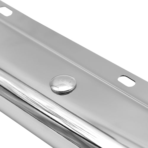 Chrome Angled Mud Flap Hanger Bracket for semi Trucks, Bolt Spacing 2.5", 30" L Heavy-Duty Spring Loaded Hangers with Reflective Strip Sticker, Right & Left Side, 2PCS