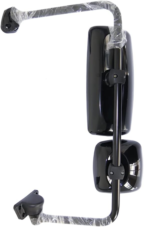 Black Door Mirror For Freightliner M2 106 (03-16) and Freightliner Columbia (03-16) Door Mirror with Arm Assembly Left Side