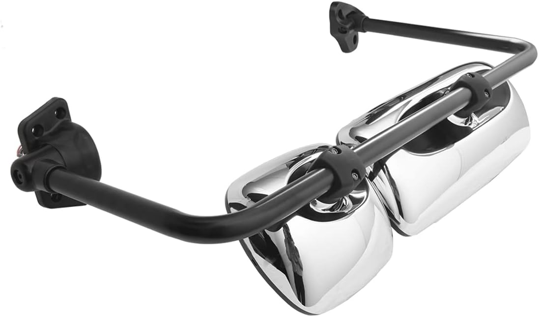 Defrost Heated Chrome Door Mirror for Freightliner M2, Side Mirror Assembly with Arm for Freightliner Columbia 2003-2016 Semi Trucks Accessories Driver Left Side