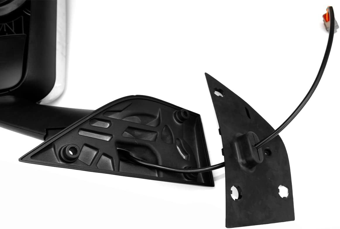 Chrome Door Mirror Assembly for Freightliner Cascadia, Driver Side Heated and Motorized Door Mirror Fit for 2018-2020 Freightliner Cascadia