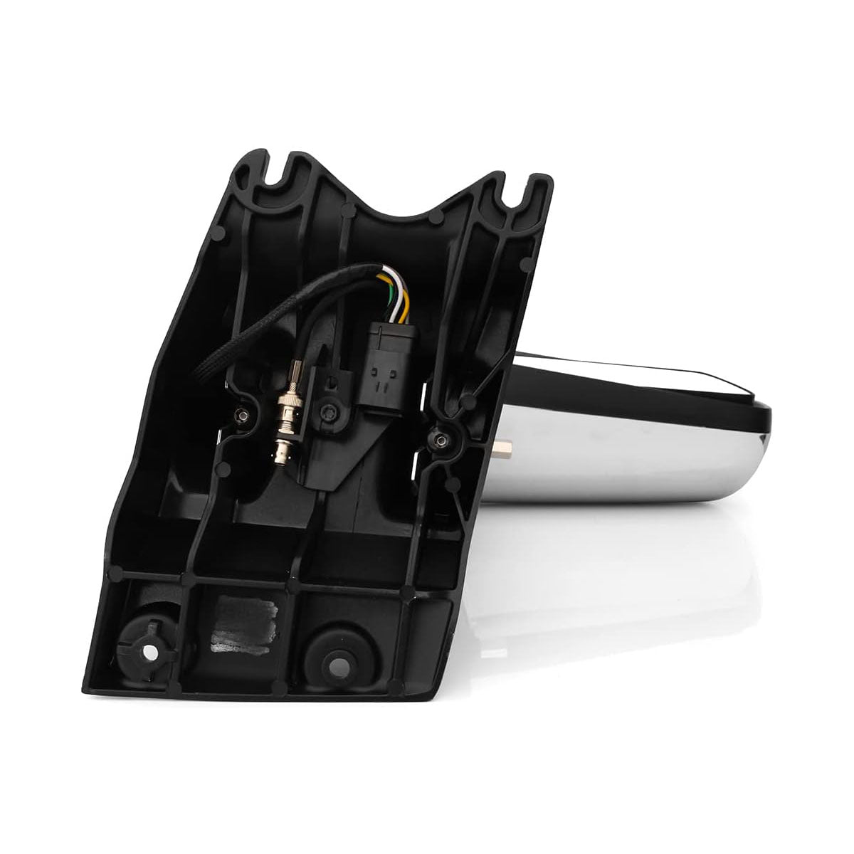 Chrome Door Mirror Assembly with Arm Fit Kenworth T680 2013-2019, Kenworth T880 2014-2019, with Heated & Motorized, Left/Driver Sid