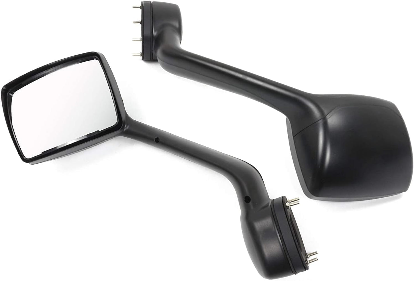 Left +Right Side Chrome Hood Mirrors for Kenworth T680 10+ Peterbilt 579 587 W/Mounting Kit