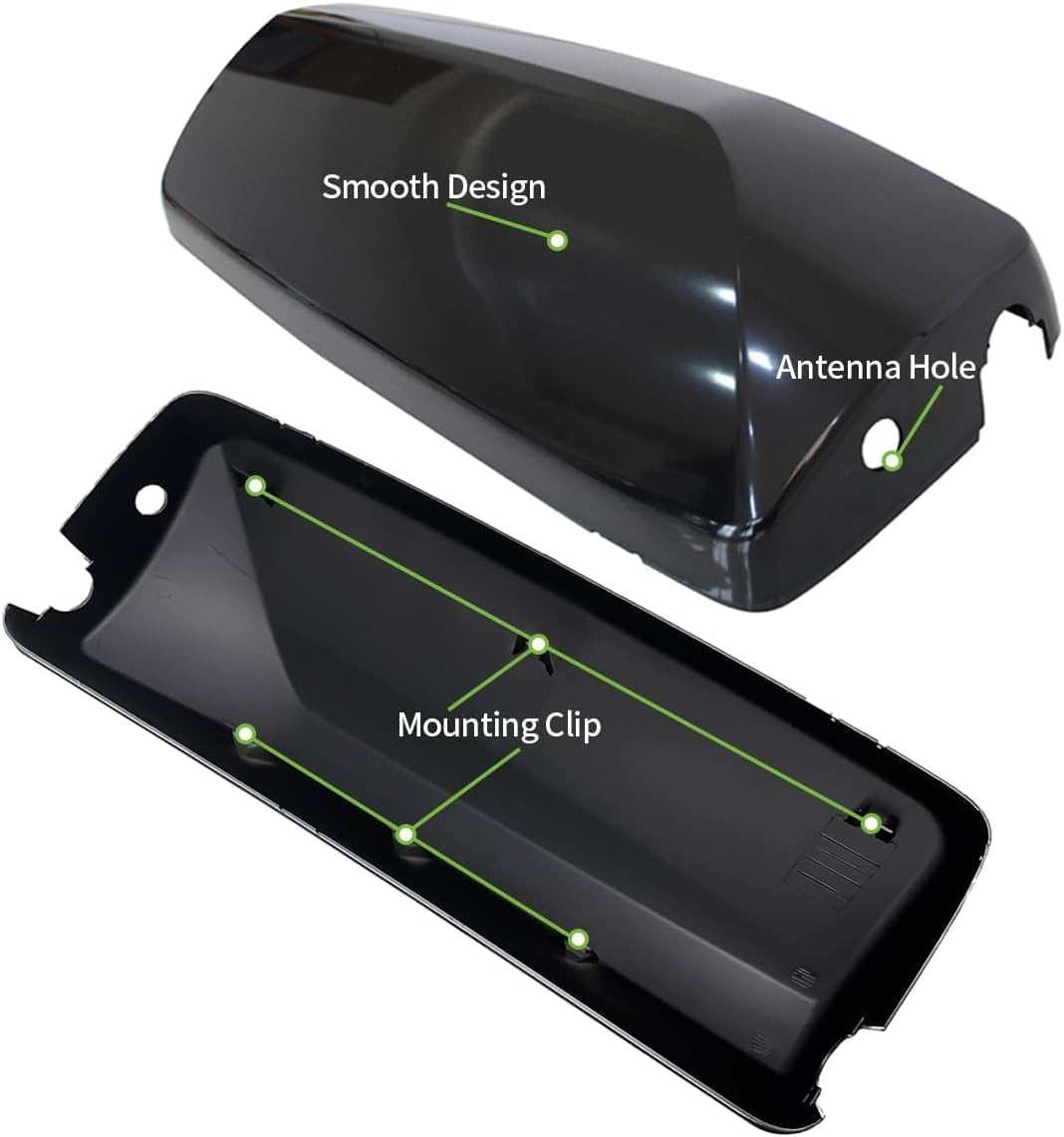 Aostirmotor Black Door Mirror Covers Fit for Volvo VNL 730 VNL 860 VNM 200 VNM 430 VNM 630 VNX 300, A Pair of Door Mirror Cover Driver & Passenger Side (Black)