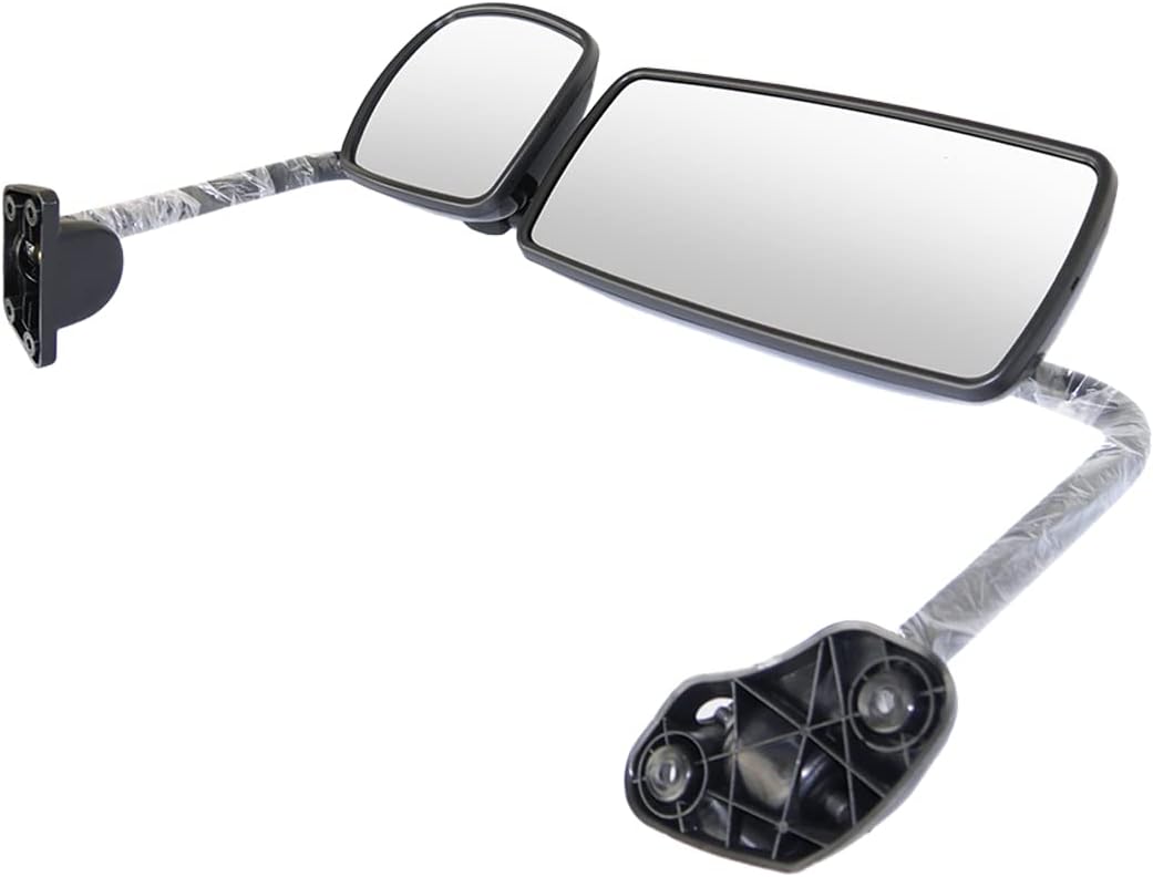 Black Door Mirror For Freightliner M2 106 (03-16) and Freightliner Columbia (03-16) Door Mirror with Arm Assembly Left Side