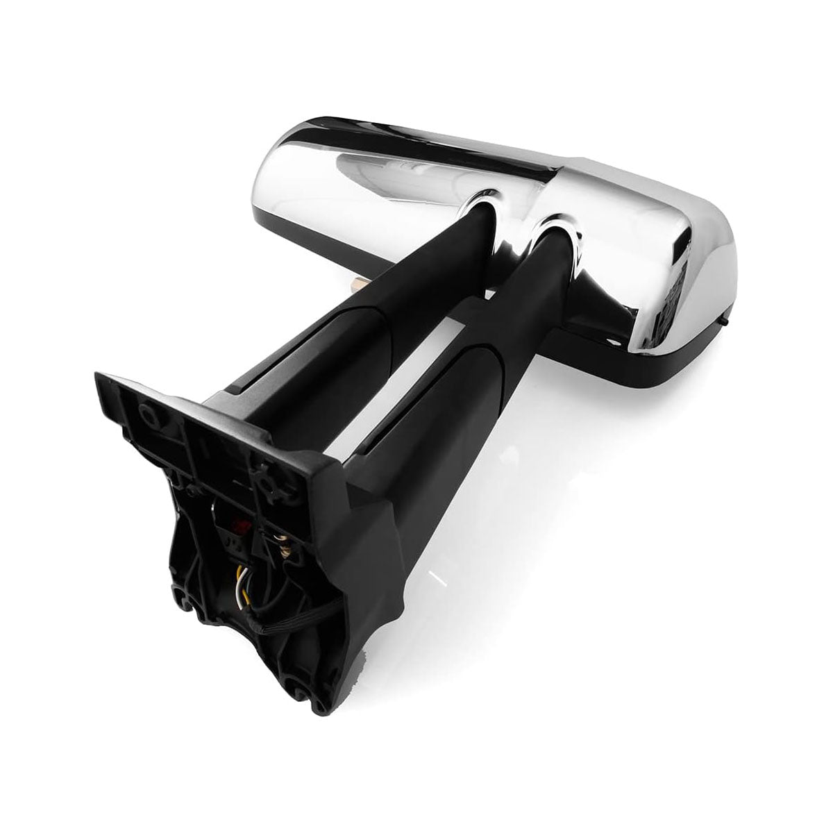 Chrome Door Mirror Assembly with Arm Fit Kenworth T680 2013-2019, Kenworth T880 2014-2019, with Heated & Motorized, Left/Driver Sid
