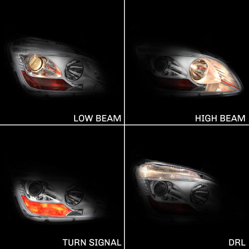 A Pair Halogen Headlights Fit for 2013-2020 Peterbilt 579 (Driver + Passenger Side)