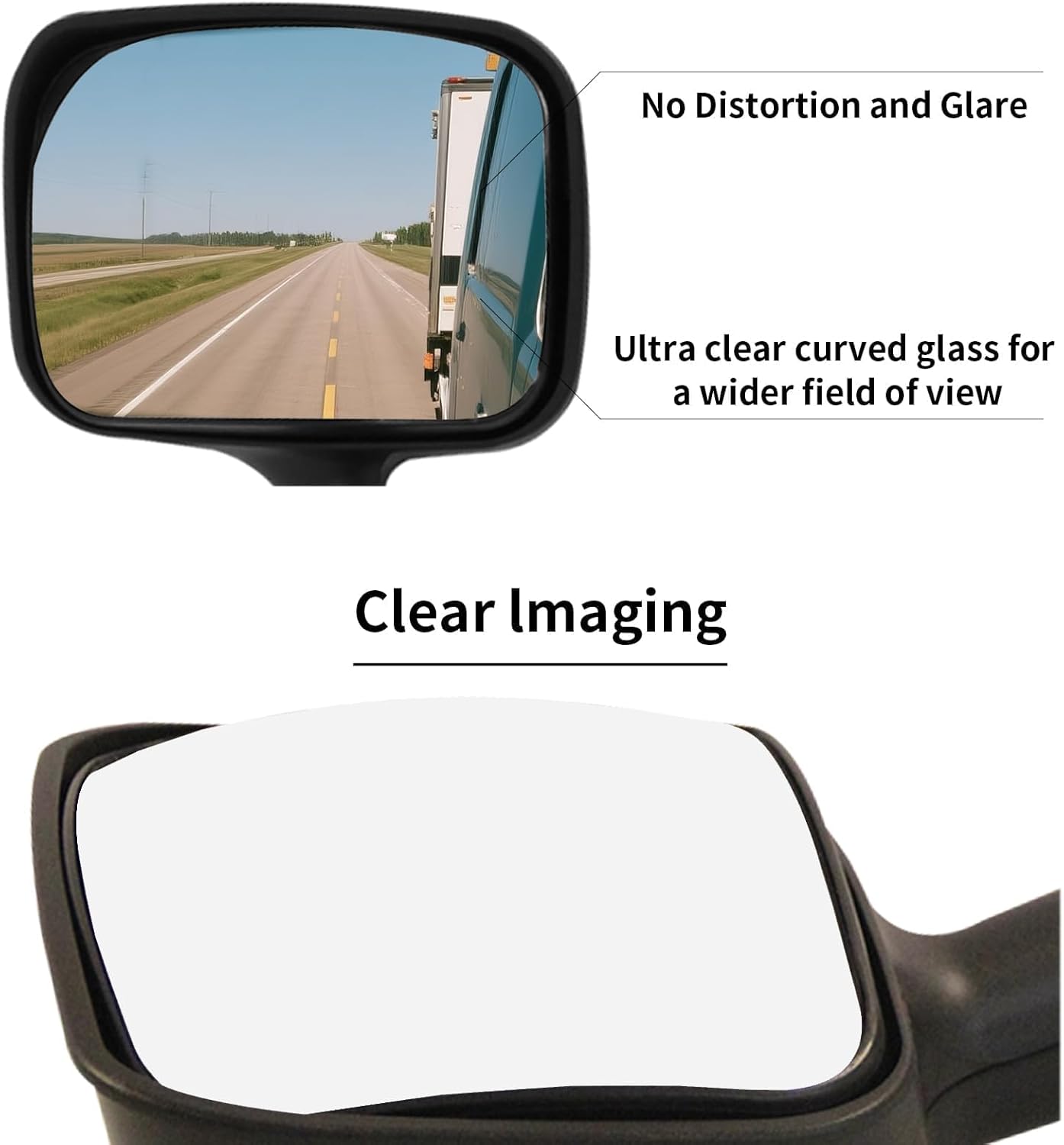 aostirmotor Pair Chrome Hood Mirrors Fit for New Freightliner Cascadia 2018-2022, Hood Mirrors Assembly with Heater turn signal Driver & Passenger Side