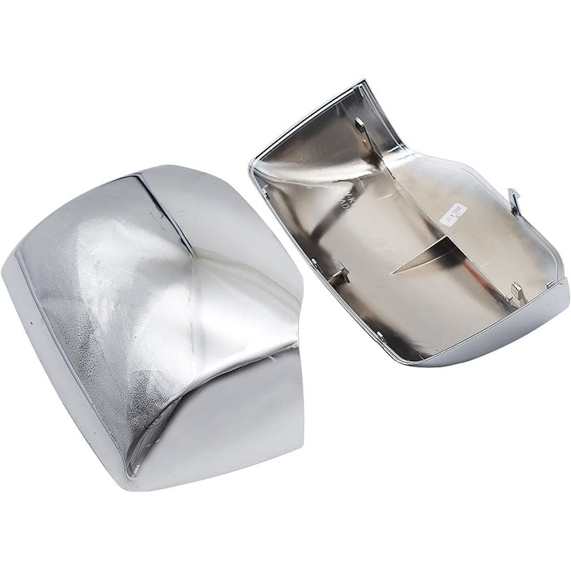 Chrome Hood Mirror Covers Fit for Kenworth T680 Peterbilt 579/587, Passenger & Driver Side Chrome Mirror Housing Replacement for Kenworth T680 Semi Trucks (A Pair)