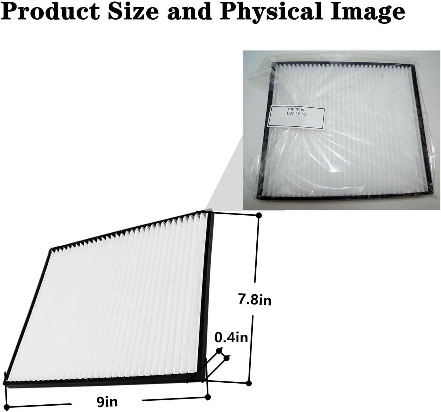 Cabin Filter Compatible with Kenworth T660 T680 T800 T880 Peterbilt 387 567 579 Replace PA30269 S-9034 F37-1018