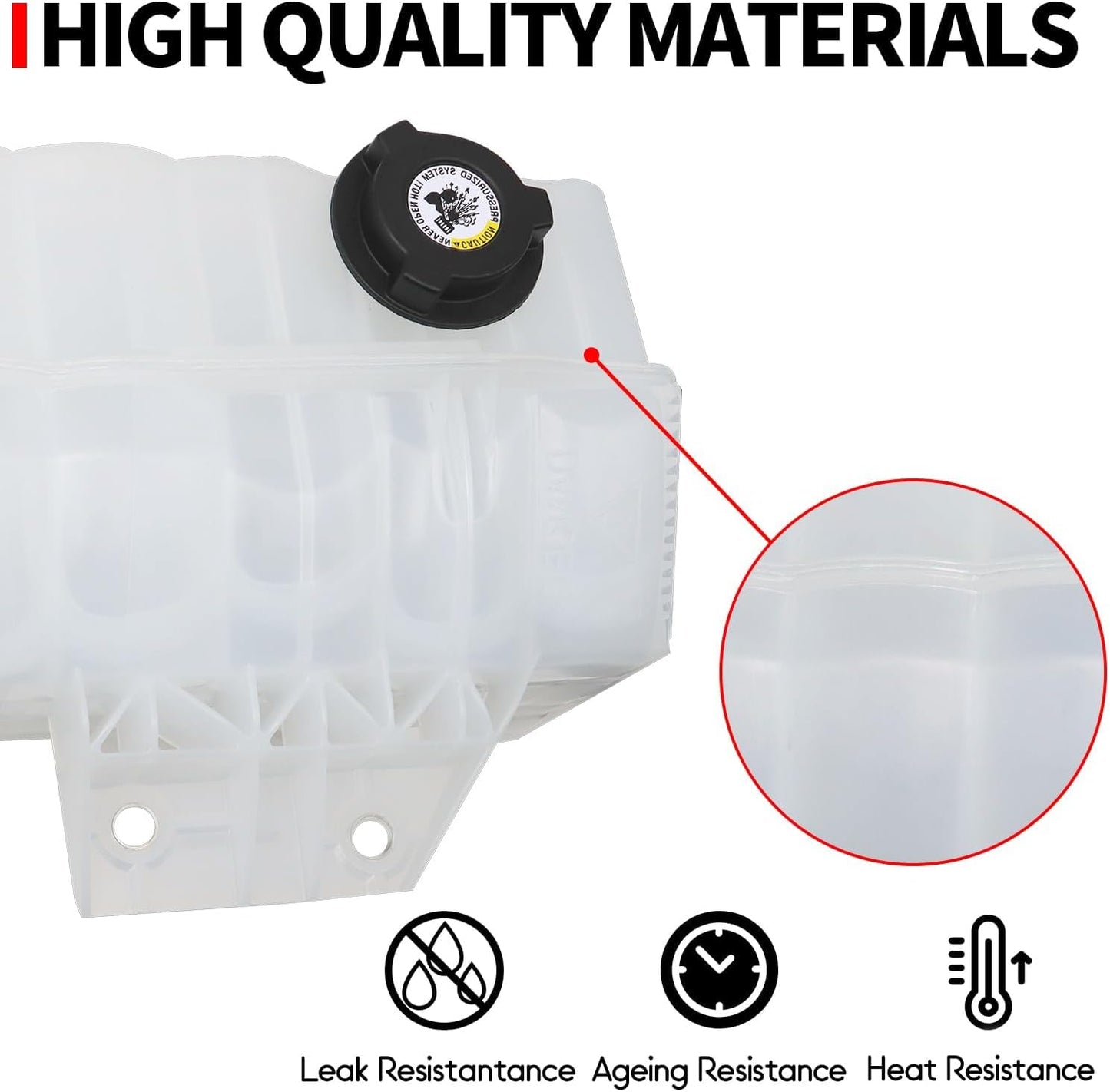 Coolant Overflow Reservoir Bottle Tank Compatible with 2013-2020 Kenworth T680 T880, 2013-2020 Peterbilt 579, Replacement for DR104002 CP237001