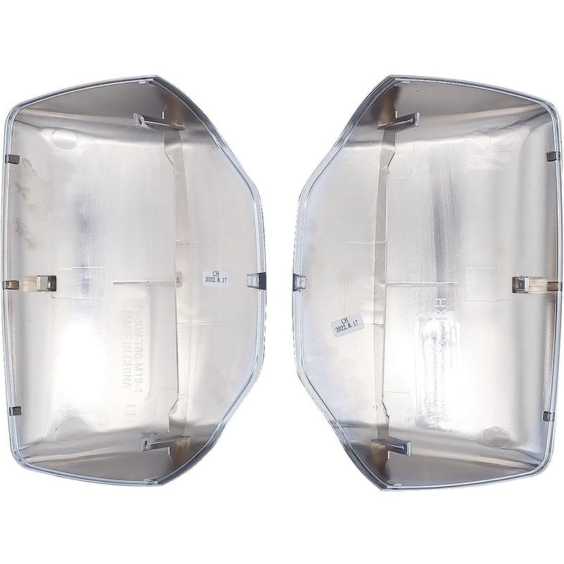 Chrome Hood Mirror Covers Fit for Kenworth T680 Peterbilt 579/587, Passenger & Driver Side Chrome Mirror Housing Replacement for Kenworth T680 Semi Trucks (A Pair)