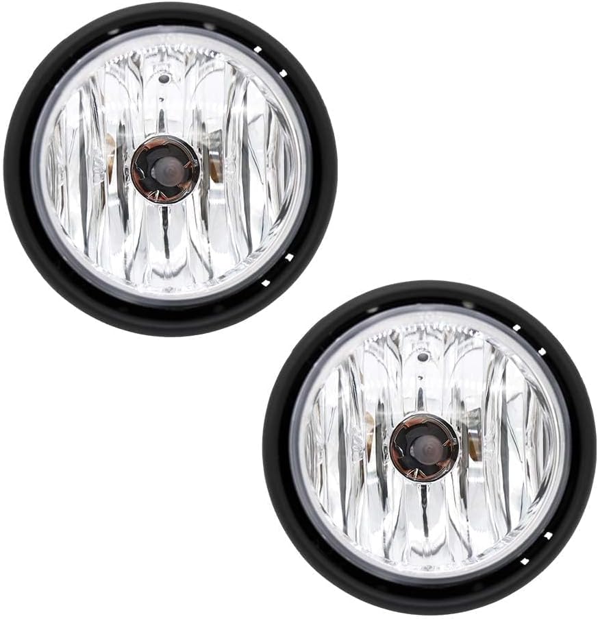 Fog Lights Fit for Freightliner Columbia 2000-2015 Passenger & Driver Left&Right Side Front Fog Light Lamp Replacement With Bulbs Fit for Freightliner Century(A Pair,White