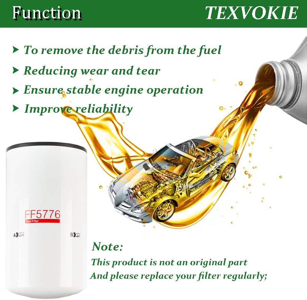 FF5776 Fuel Filter Fit For Cummins 2010 ISX Diesel Engine 11.9L 15L 16L Diesel Engines Replaces 2864993 2893612 3685306 P555776 4331007 BF9885 1PACK