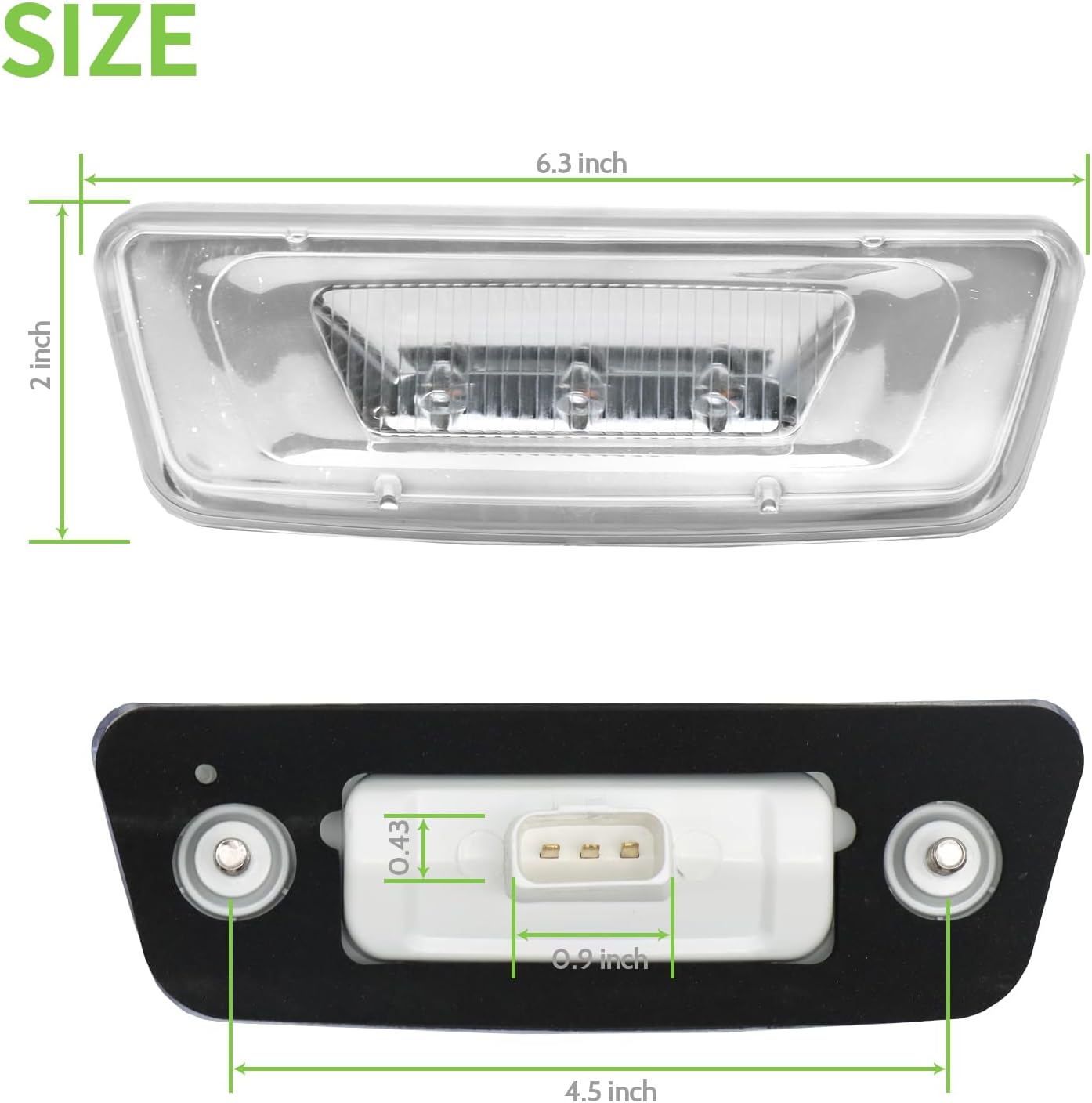 2PCS LED Side Marker Turn Signal Lights Compatible with Kenworth T680 T700 T880 Peterbilt 576, Clear Lens Amber Light Front Fender Side Light,Rectangular Cab Roof Marker Lights(Clear)