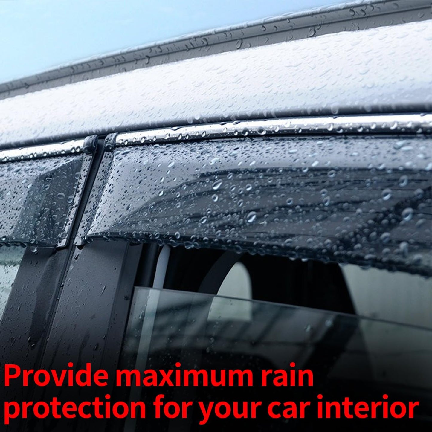 Window Air Rain Guard Deflectors Compatible with 1984-2008 Kenworth C500 W900 T800,Heavy Truck Ventvisor,Wind Visor Deflectors Set