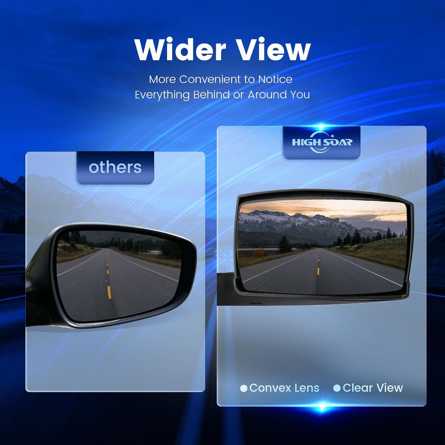 Hood Mirror Assembly for Volvo VNL(2004-2014),Truck Hood Mirror with Arm Replacement for Volvo VNL Left Driver Side and Right Passenger Side (A Pair) (Chrome)