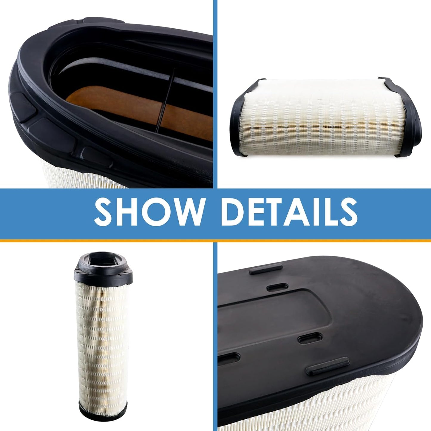 Engine Air Filter Compatible with KENWORTH T680 2023 Compatible with PETERBILT 579 2023 Replaces D371061 D37-1061