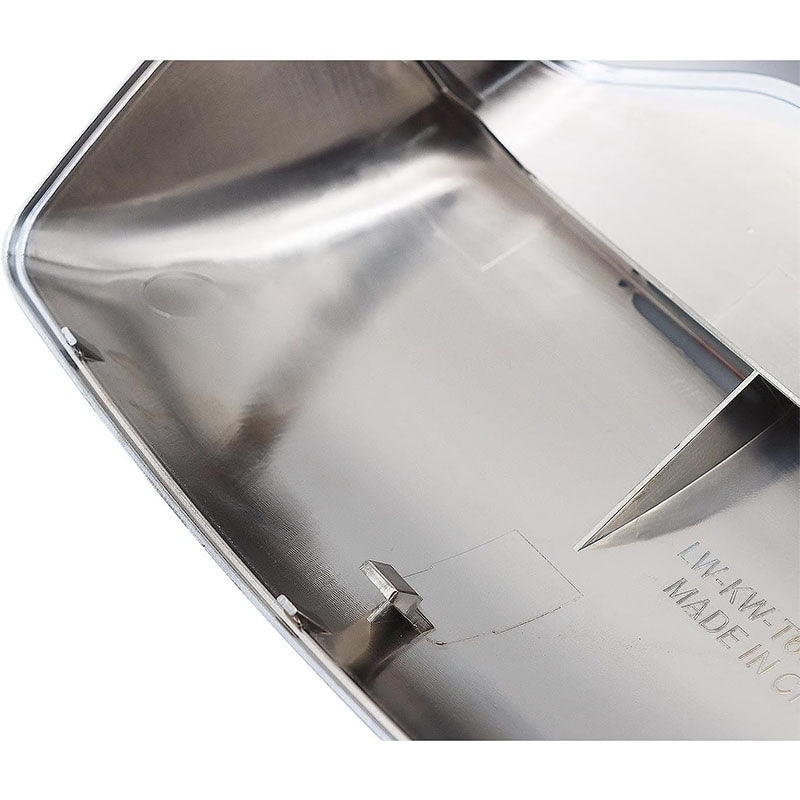 Chrome Hood Mirror Covers Fit for Kenworth T680 Peterbilt 579/587, Passenger & Driver Side Chrome Mirror Housing Replacement for Kenworth T680 Semi Trucks (A Pair)