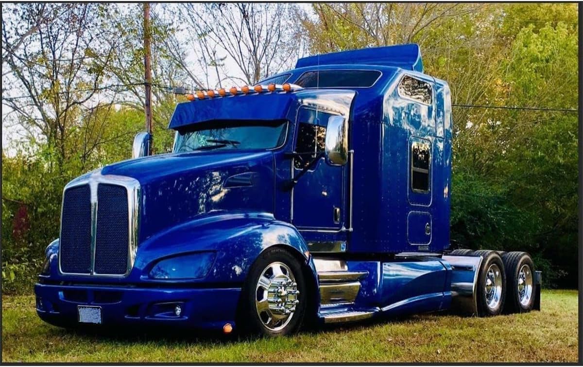 Aostirmotor A Pair Chrome Door Mirror Covers Fit for Kenworth T660 T370 T440 T470 T800 T600 Right and Left Side Mirror Covers Driver and Passenger Side (Chrome)