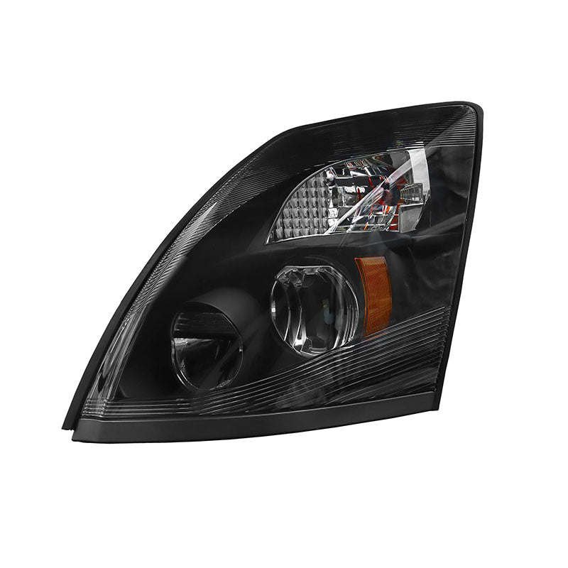 LED Headlight Assembly Compatible with Volvo VNL 2004-2014,Black Factory Style LED High/Low Beam Headlamp Driver and Passenger (Pair of Headlight Assembly)