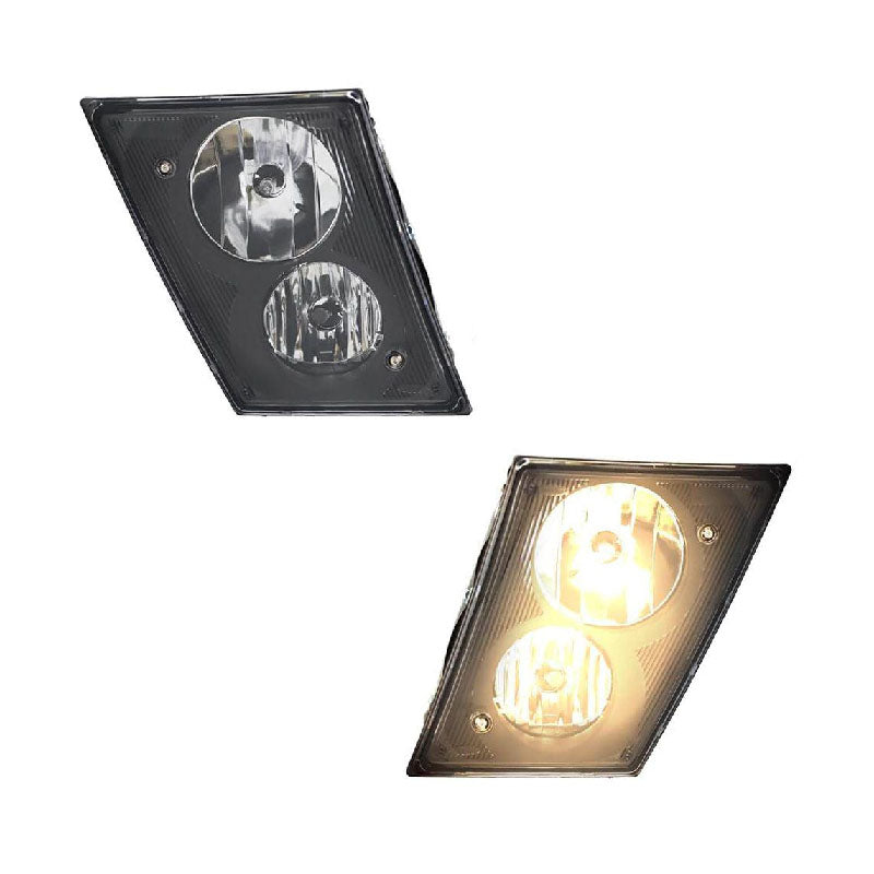 Fog Light for Volvo VNL VN (2004-2015) Truck,Front DRL Lamp with Bulbs Fog Lights Assembly Replacement Waterproof Clear for Volvo VNL VN Driver&Passenger Left&Right Universal Side (A Pair)