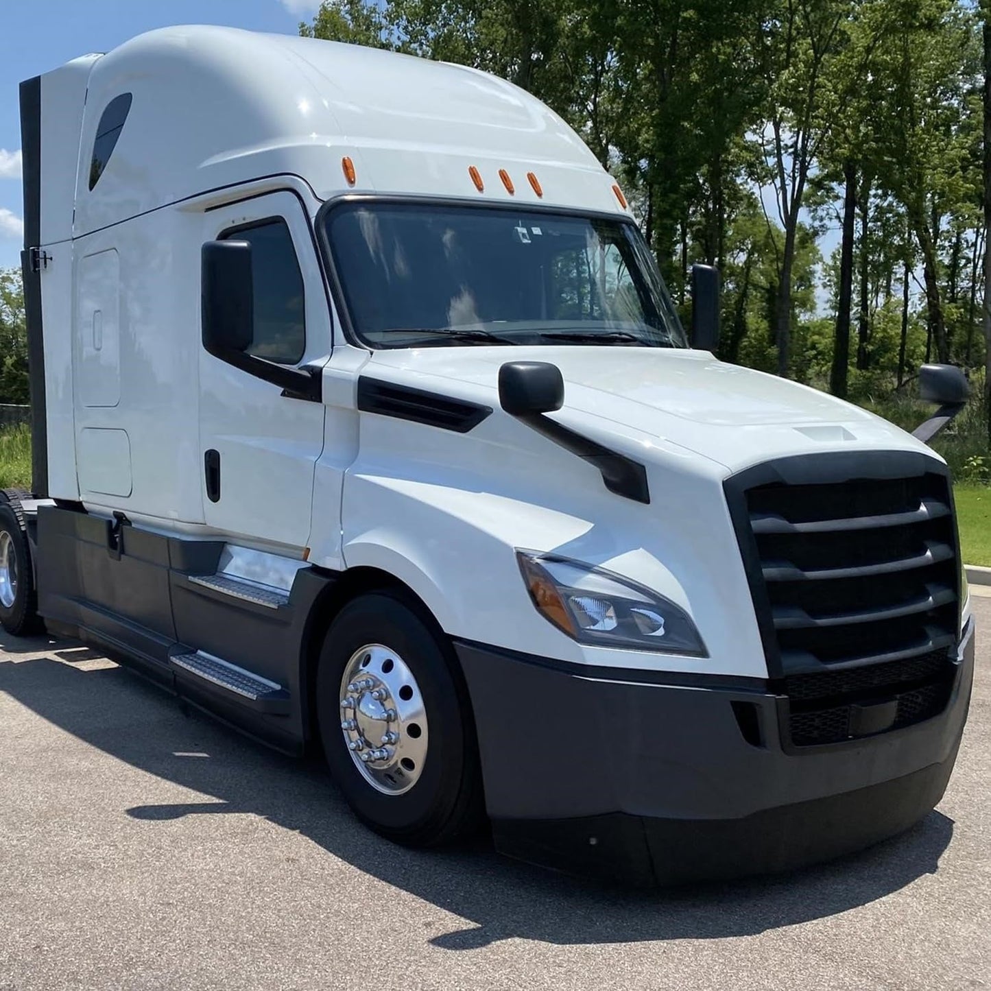 Aostirmotor Pair Black Hood Mirrors Fit for New Freightliner Cascadia 2018-2022 (left)