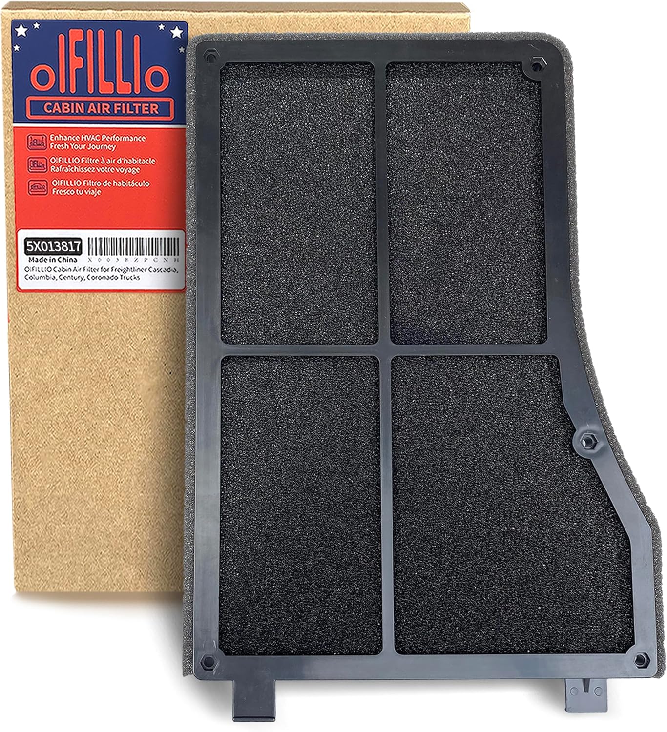 Cabin Air Filter for Peterbilt 389 388 579 567 367 365 337 330 Trucks 2013-2023 select models | Replace 5X013817, 5S013817, WP10154, PA5765, AF55832, CAF24024 (1PC)