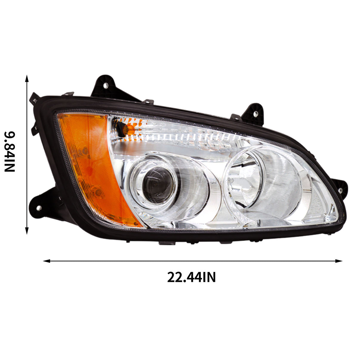 Head Light for 2008-2016 Kenworth T170 T270 T370 T440 T470 T660 T700, Right Passenger Side