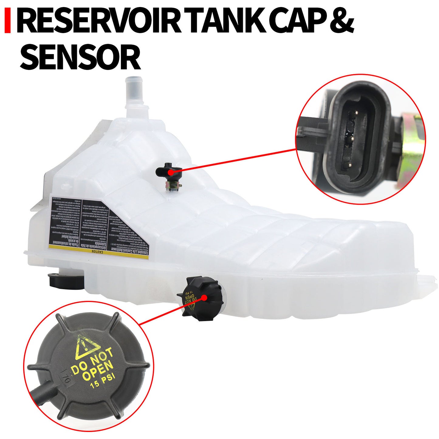 2008-2017, KENWORTH, T660, coolant tank, white color
