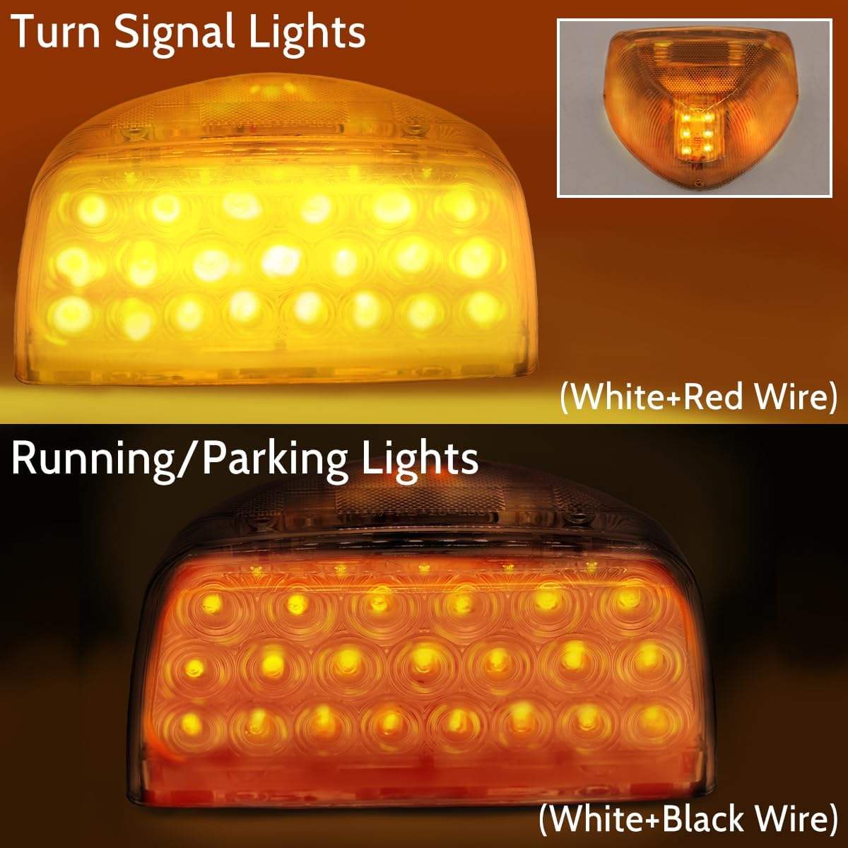 31 LED Amber Turn Signal Corner Head Light Marker Light Fit for Peterbilt 379 359, Sell As One Pair