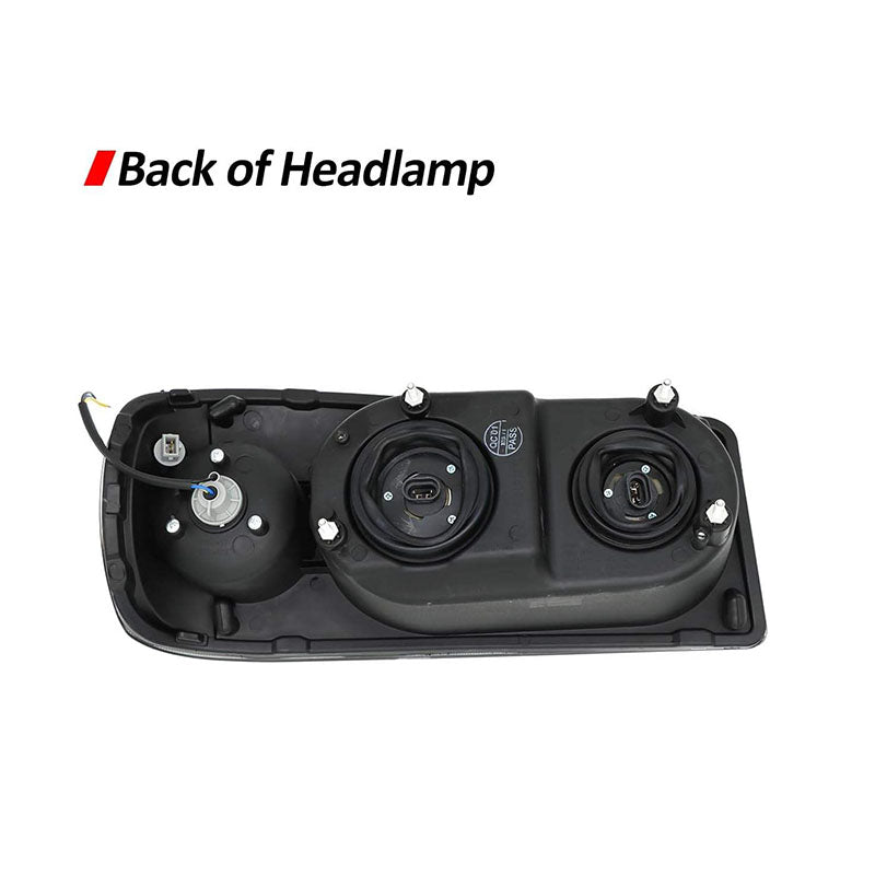Headlights Assembly Fit for Mack Granite GU713 Lamp with Halogen Bulbs and Warm White,Both Sides Compatible with Select Mack ModelLeft Driver Side