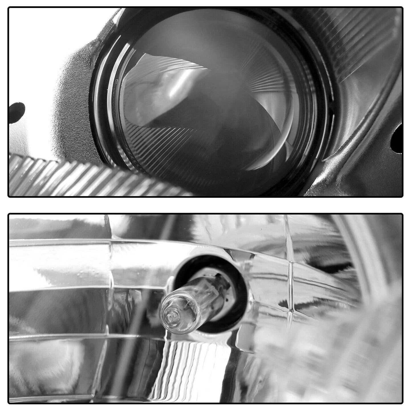 For Volvo VNL 2004-2017 Semi Truck Chrome Projector Halogen Headlight Set Pair