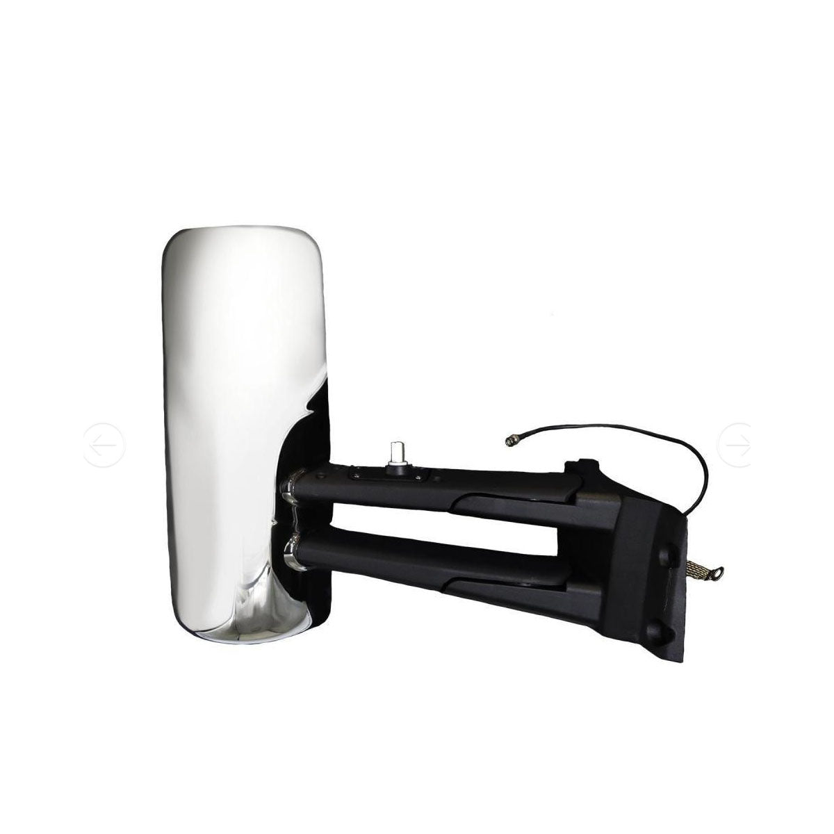 Chrome Door Mirror Assembly with Arm Fit Kenworth T680 2013-2019, Kenworth T880 2014-2019, with Heated & Motorized, Right Side