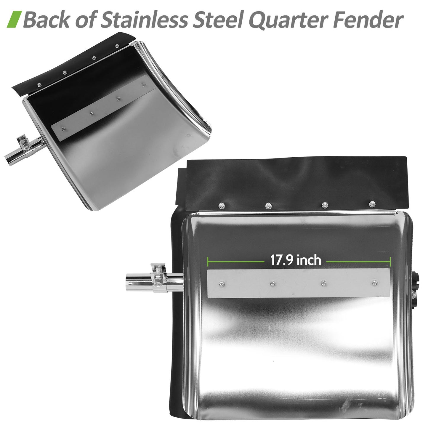 Quarter Fender 24"x24" for Semi Truck Chrome Pair Freightliner VNL Set