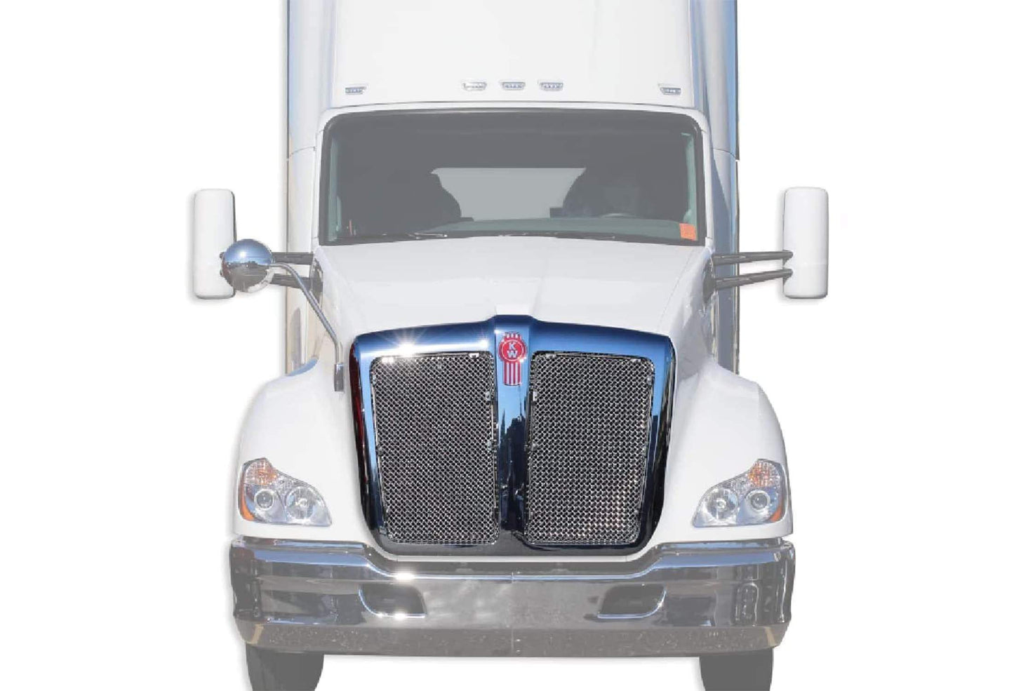 KENWORTH 2015-2022 T680 Center mesh, plated, with insect screen