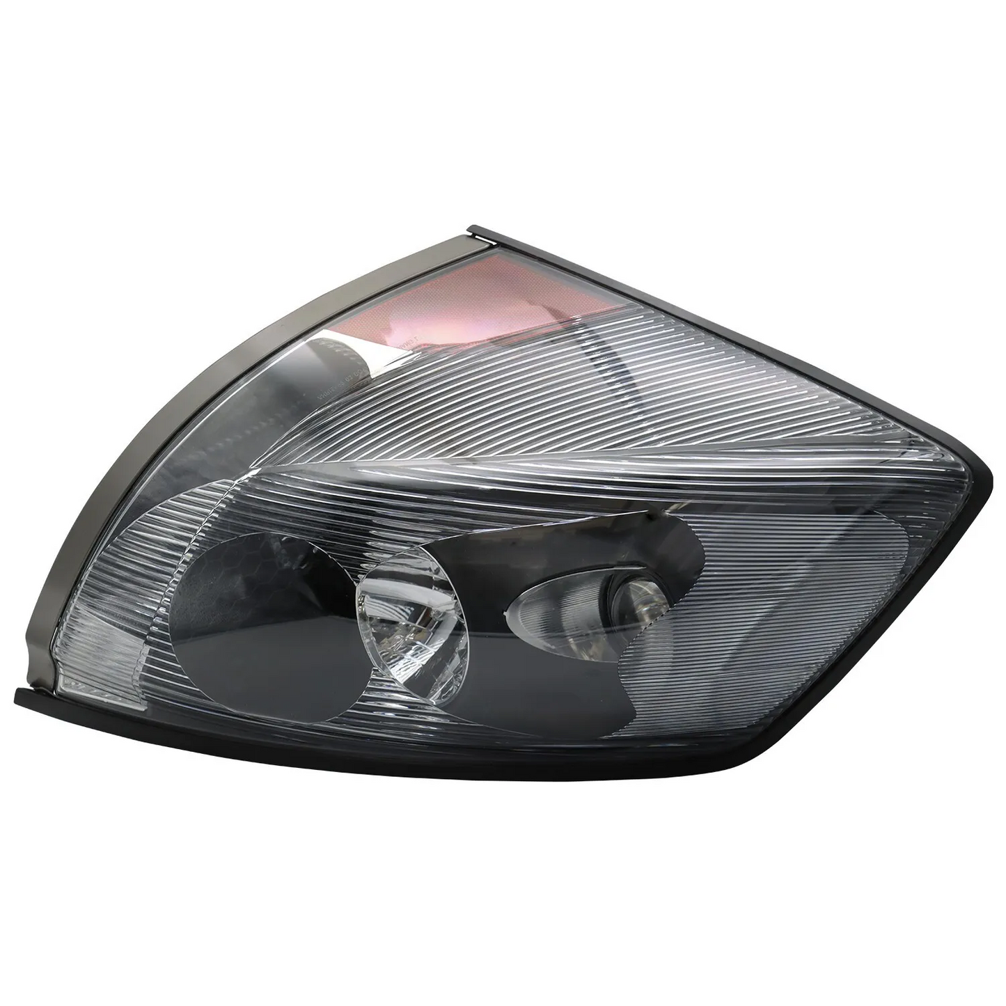 For Volvo VNL 2004-2017 Semi Truck Black Projector Halogen Headlight Set Pair