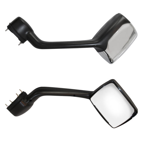 Right Chrome Hood Mirrors for Kenworth T680 10+ Peterbilt 579 587 W/Mounting Kit