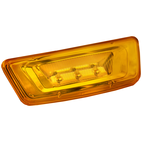 2PCS LED Side Marker Turn Signal Lights Compatible with Kenworth T680 T700 T880, Peterbilt 576 Amber Lens Rectangular Cab Roof Marker Lights