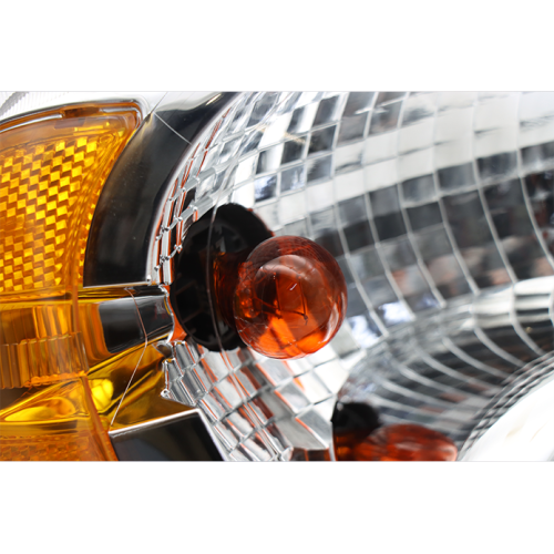 Headlights Assembly FIT for Freightliner Cascadia 2008-2017, Left, Chrome Housing and Amber Reflector