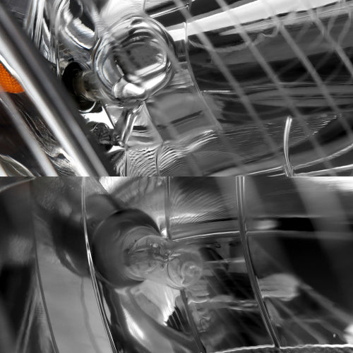 Headlight Assembly Compatible with 2004-2013 Freightliner M2, Black Housing, Left Driver &Right Passenger Pair Set