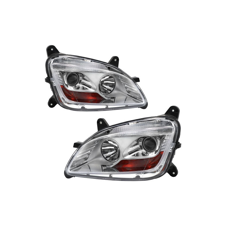 A Pair Halogen Headlights Fit for 2013-2020 Peterbilt 579 (Driver + Passenger Side)