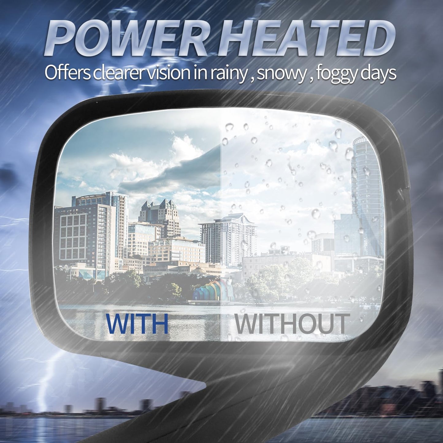 For Freightliner Cascadia Hood Mirror Black