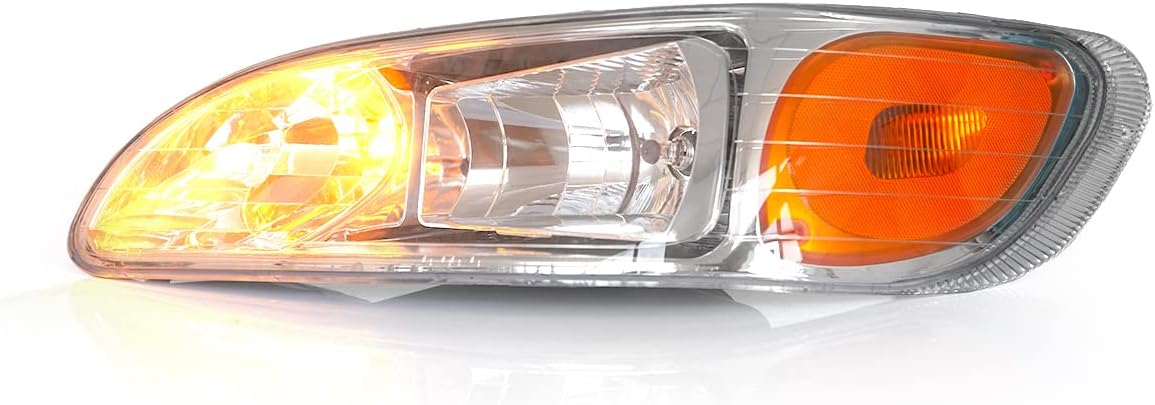 For Peterbilt 386 Headlight Pair Assembly Chrome